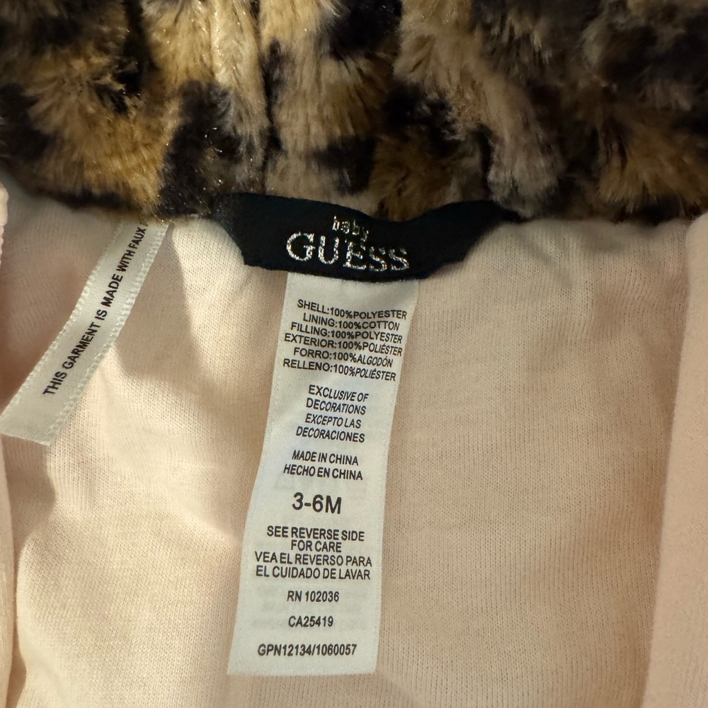 Baby GUESS Faux Fur onesie Jacket